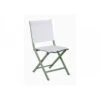 Chaise Thema Pliante En Aluminium Et Toile TPEP - Amande/Chiné Blanc 2 Chaise Thema Pliante En Aluminium Et Toile TPEP - Amande/Chiné Blanc -Petit Coin Vert Magasin chaise thema pliante en aluminium et toile tpep amandechine blanc