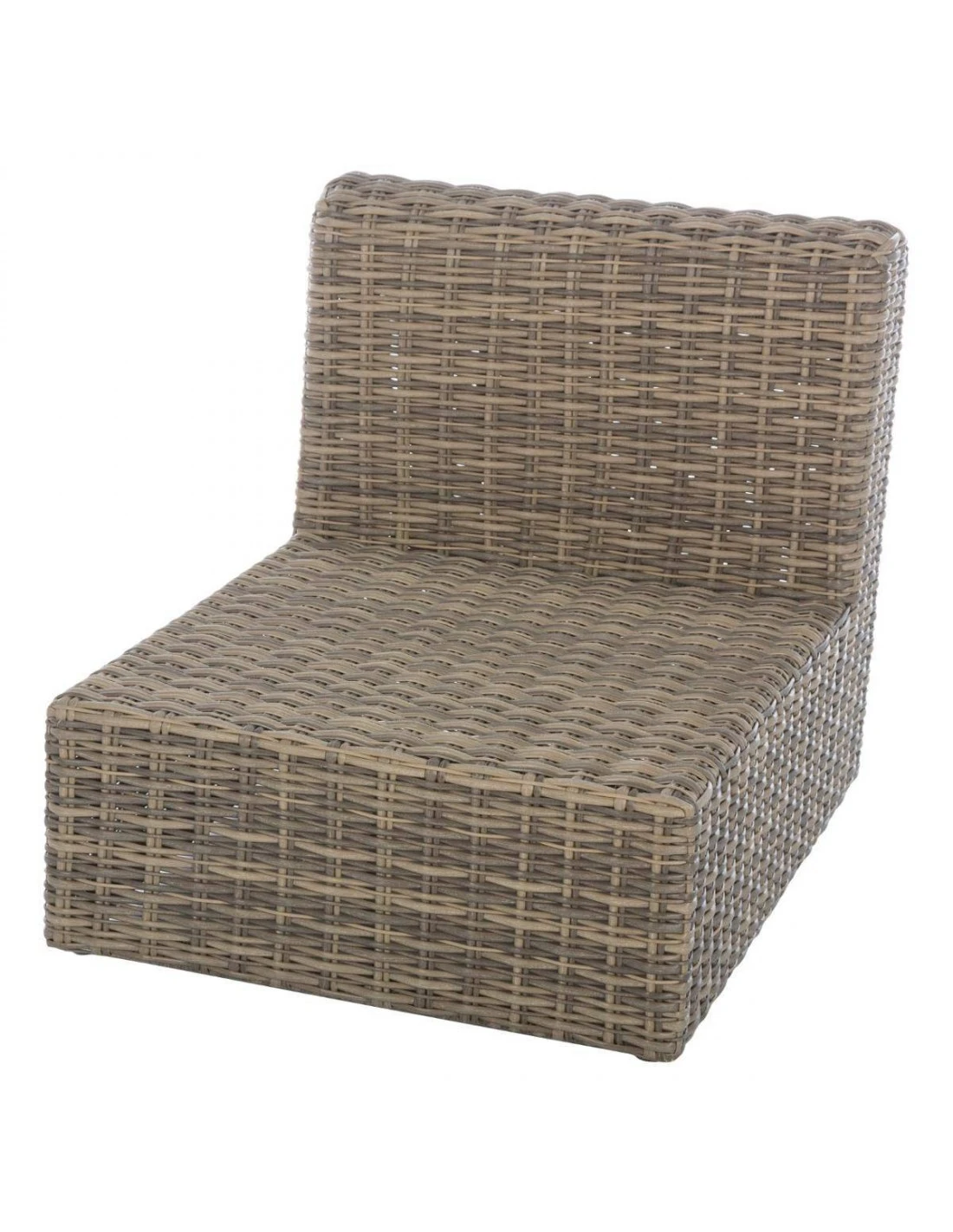 Chauffeuse De Salon Mooréa - Aluminium Et Résine Tressée - Naturae 4 Chauffeuse De Salon Mooréa - Aluminium Et Résine Tressée - Naturae – Image 2