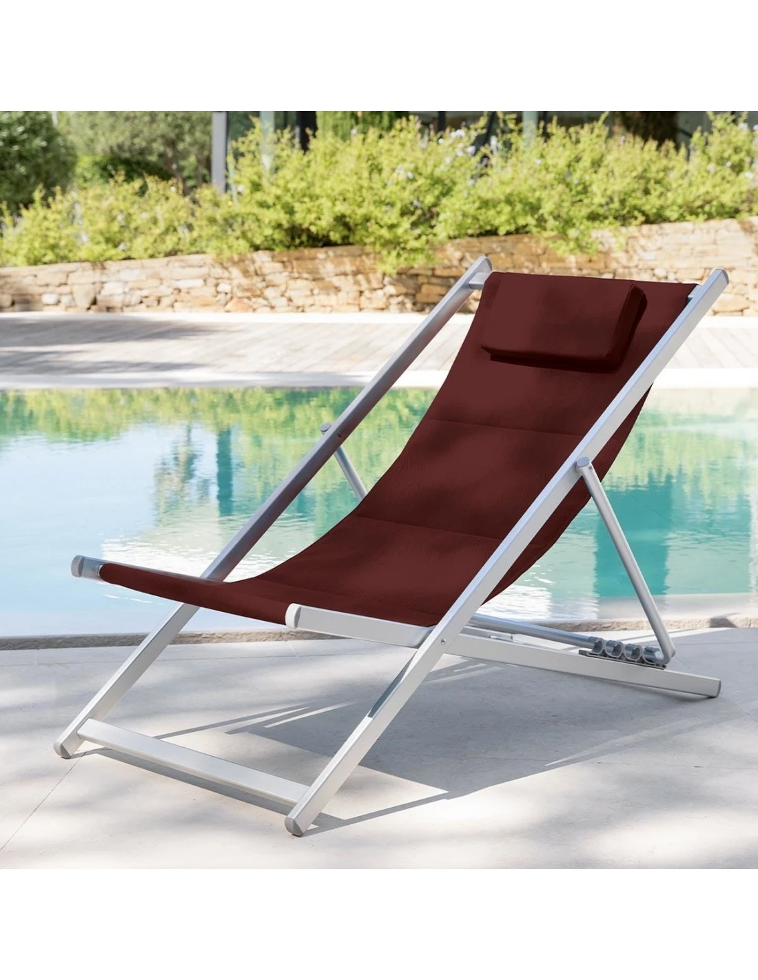 Chilienne De Jardin Honolulu - 4 Positions - Bordeaux 4 Chilienne De Jardin Honolulu - 4 Positions - Bordeaux – Image 2