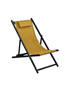 Chilienne Pliante Linea En Aluminium Et Polyester - Graphite / Moutarde 6 Chilienne Pliante Linea En Aluminium Et Polyester - Graphite / Moutarde -Petit Coin Vert Magasin chilienne pliante linea aluminium et polyester proloisirs 5