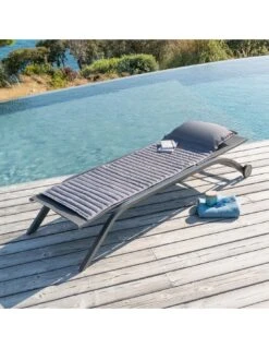 Coussin De Transat Enroulé 180 X 60 Cm - Ardoise -Petit Coin Vert Magasin coussin de transat enroule 180 x 60 cm ardoise 4