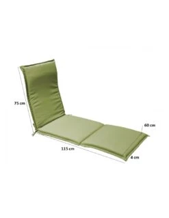 Coussin Lit De Soleil Garden - Toile Polyester - Plusieurs Coloris - Taupe -Petit Coin Vert Magasin coussin de transat garden polyester proloisirs 2