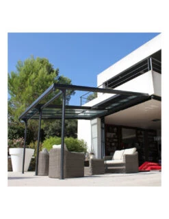 Structure D'extension Seule De Pergola Adossée AZURA -Petit Coin Vert Magasin extension seule de pergola adossee azura 1 2