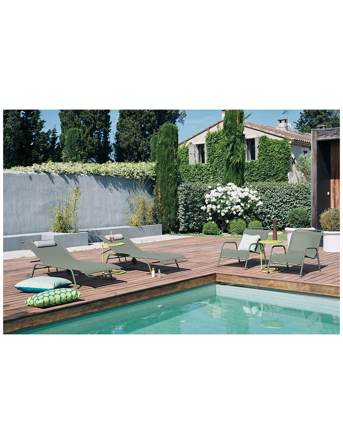 Fauteuil Bas De Jardin Coolside Empilable - Acier Et Batyline - Romarin 7 Fauteuil Bas De Jardin Coolside Empilable - Acier Et Batyline - Romarin – Image 5