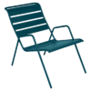 Fauteuil Bas Monceau Empilable En Métal - Bleu Acapulco 1 Fauteuil Bas Monceau Empilable En Métal - Bleu Acapulco -Petit Coin Vert Magasin fauteuil bas monceau empilable en metal 1