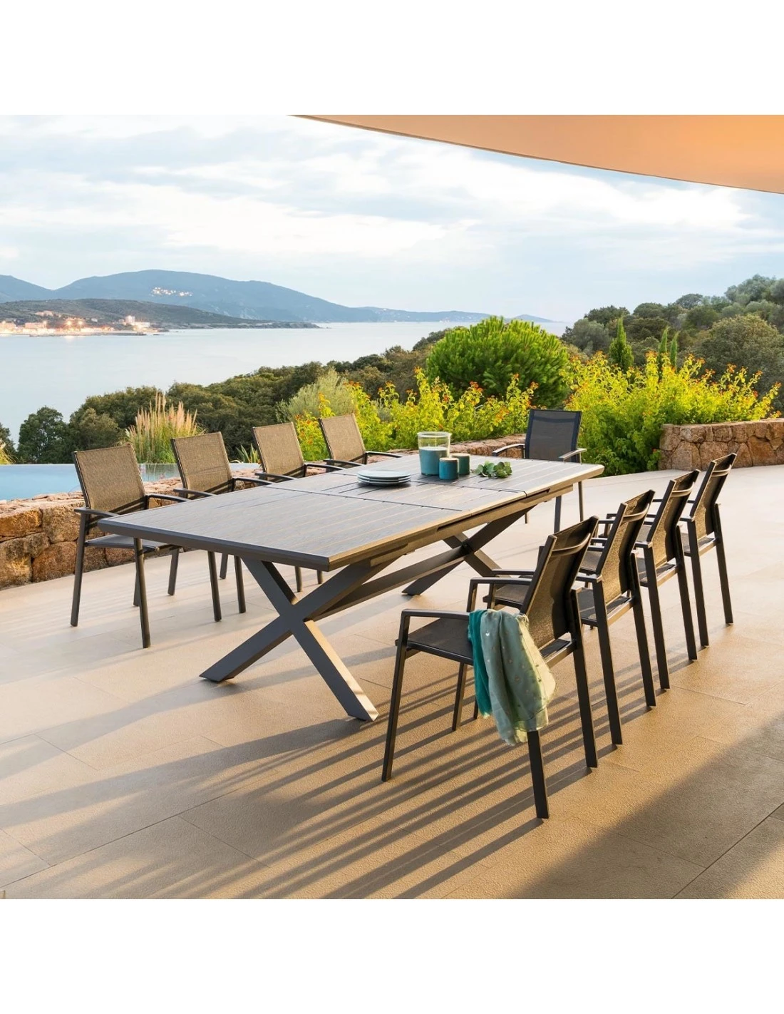 Fauteuil De Jardin Axiome En Aluminium Poivre Et Graphite 4 Fauteuil De Jardin Axiome En Aluminium Poivre Et Graphite – Image 2