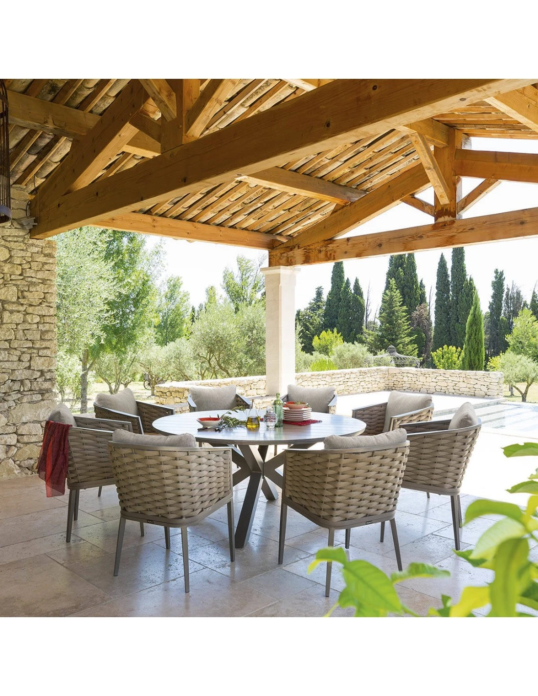 Fauteuil De Jardin Embruns - Aluminium Et Maille Tressée 4 Fauteuil De Jardin Embruns - Aluminium Et Maille Tressée – Image 2