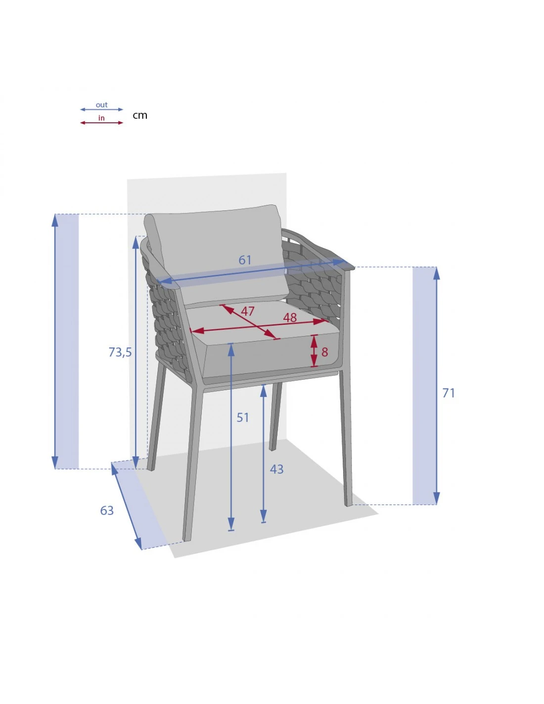 Fauteuil De Jardin Embruns - Aluminium Et Maille Tressée 9 Fauteuil De Jardin Embruns - Aluminium Et Maille Tressée – Image 7