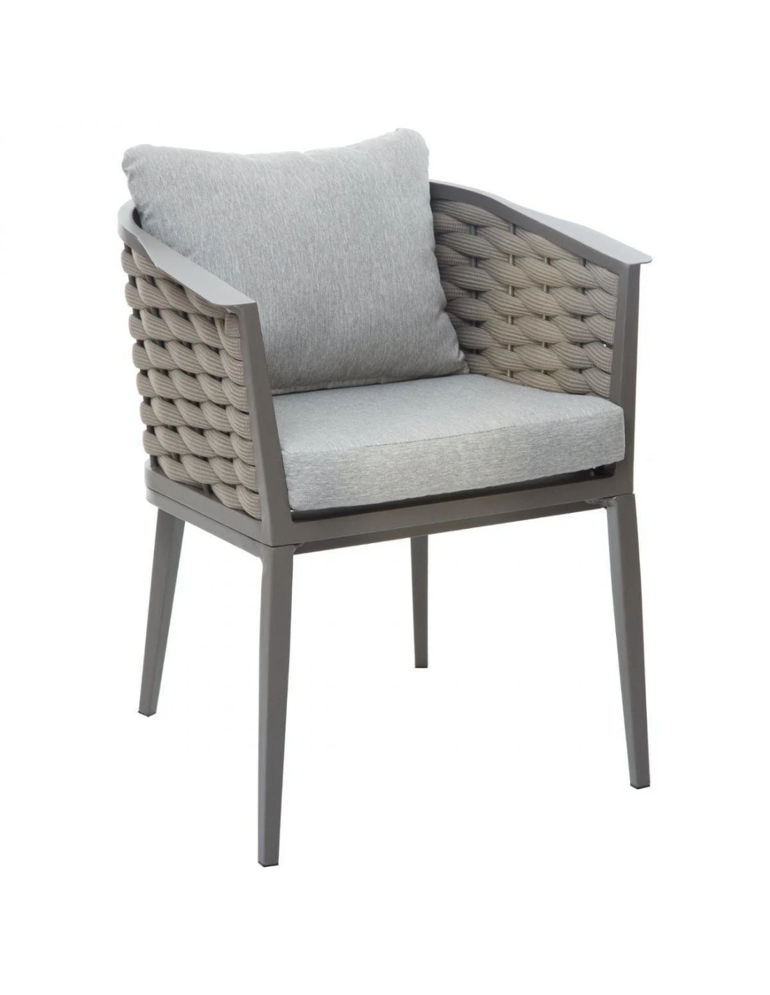 Fauteuil De Jardin Embruns - Aluminium Et Maille Tressée 3 Fauteuil De Jardin Embruns - Aluminium Et Maille Tressée