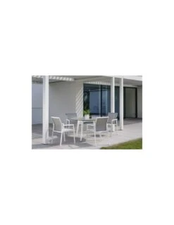 Fauteuil De Jardin KARI - Blanc Textilène Argent 8 Fauteuil De Jardin KARI - Blanc Textilène Argent -Petit Coin Vert Magasin fauteuil de jardin kari plusieurs coloris 1