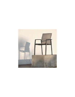 Fauteuil De Jardin KARI - Noir Mat Textilène Gris Lin 6 Fauteuil De Jardin KARI - Noir Mat Textilène Gris Lin -Petit Coin Vert Magasin fauteuil de jardin kari plusieurs coloris 4