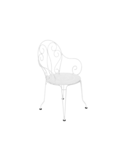 Fauteuil De Jardin Montmartre Empilable En Métal Blanc Coton - Fermob