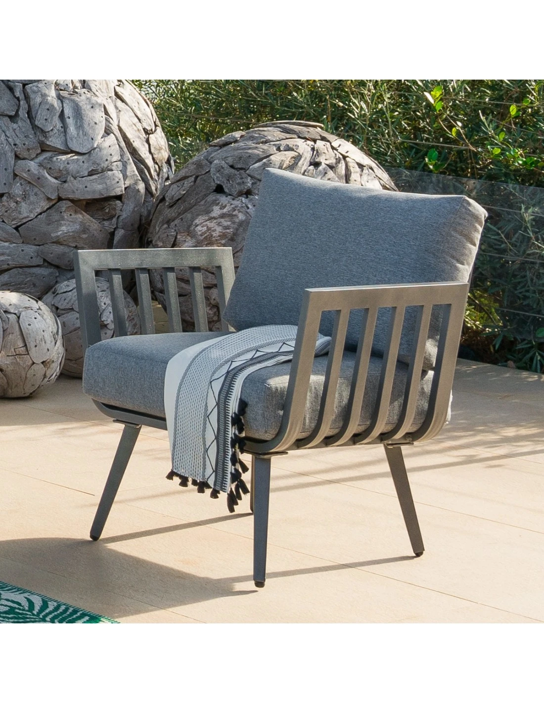 Fauteuil De Jardin Paradize - Aluminium Graphite - Hespéride 4 Fauteuil De Jardin Paradize - Aluminium Graphite - Hespéride – Image 2