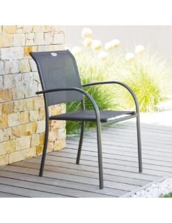 Fauteuil De Jardin Piazza Empilable - Aluminium Graphite - Graphite / Anthracite 8 Fauteuil De Jardin Piazza Empilable - Aluminium Graphite - Graphite / Anthracite -Petit Coin Vert Magasin fauteuil de jardin piazza empilable aluminium graphite graphite anthracite 2