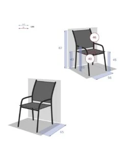 Fauteuil De Jardin Piazza Empilable - Aluminium Graphite - Graphite / Bleu Canard 7 Fauteuil De Jardin Piazza Empilable - Aluminium Graphite - Graphite / Bleu Canard -Petit Coin Vert Magasin fauteuil de jardin piazza empilable aluminium graphite graphite bleu canard 2