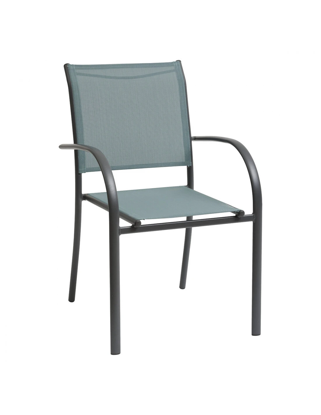 Fauteuil De Jardin Piazza Empilable - Aluminium Graphite - Graphite / Jade 3 Fauteuil De Jardin Piazza Empilable - Aluminium Graphite - Graphite / Jade