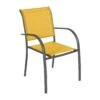 Fauteuil De Jardin Piazza Empilable - Aluminium Graphite - Graphite / Moutarde 2 Fauteuil De Jardin Piazza Empilable - Aluminium Graphite - Graphite / Moutarde -Petit Coin Vert Magasin fauteuil de jardin piazza empilable aluminium graphite graphite moutarde