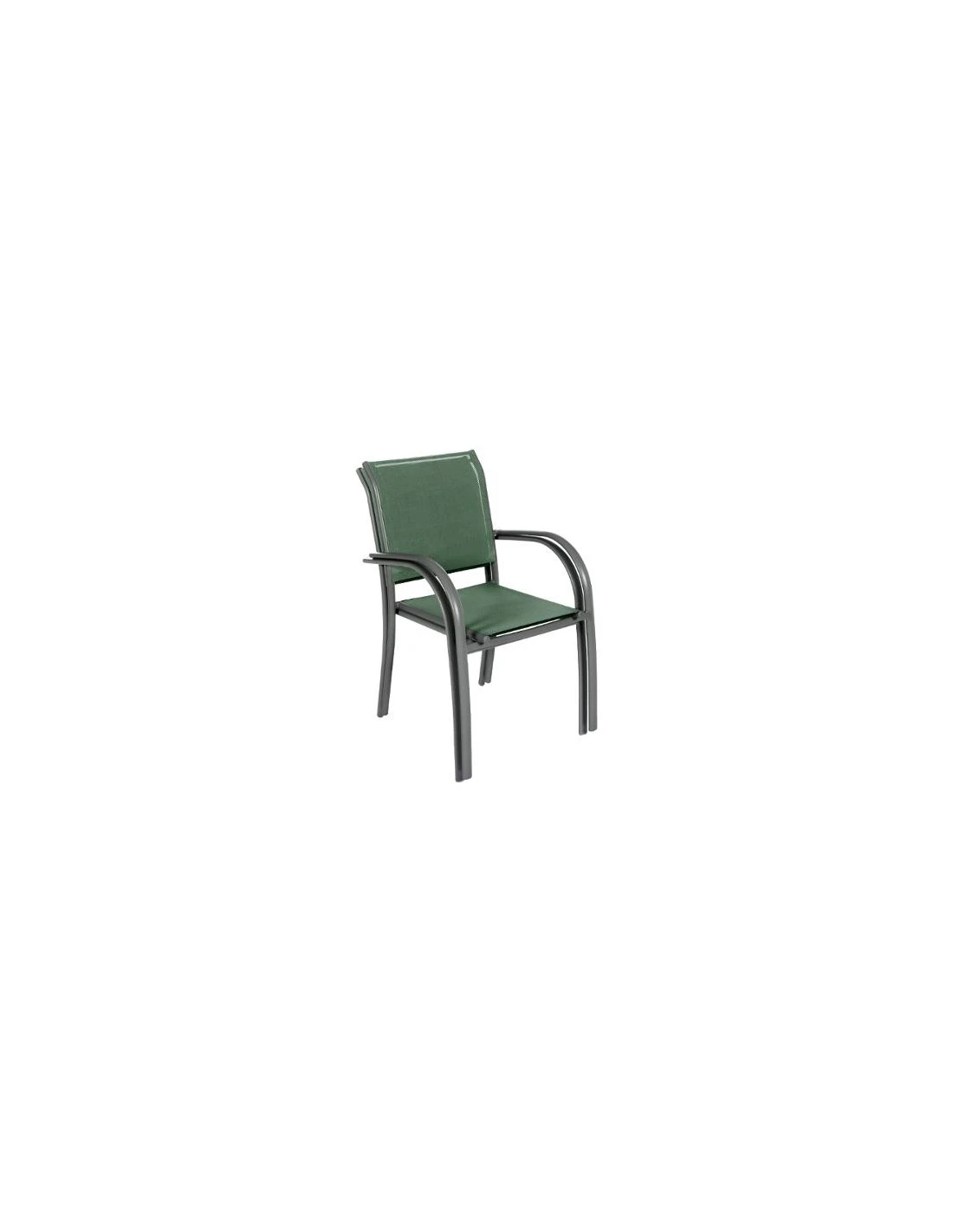 Fauteuil De Jardin Piazza Empilable - Aluminium Graphite - Graphite / Olive 4 Fauteuil De Jardin Piazza Empilable - Aluminium Graphite - Graphite / Olive – Image 2
