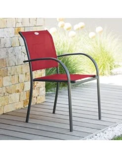 Petit Coin Vert Magasin -Petit Coin Vert Magasin fauteuil de jardin piazza empilable aluminium graphite grenade 1