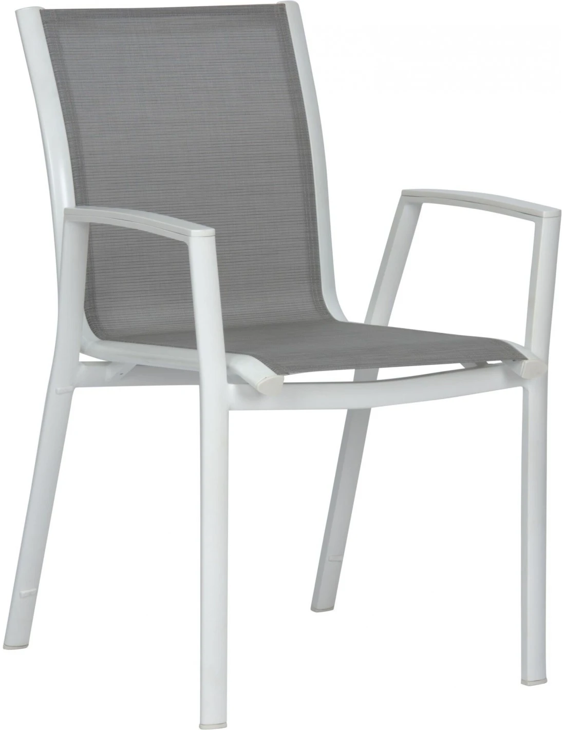 Fauteuil De Jardin Ron - Aluminium Et Assise Textilène Gris Argent 5 Fauteuil De Jardin Ron - Aluminium Et Assise Textilène Gris Argent – Image 3