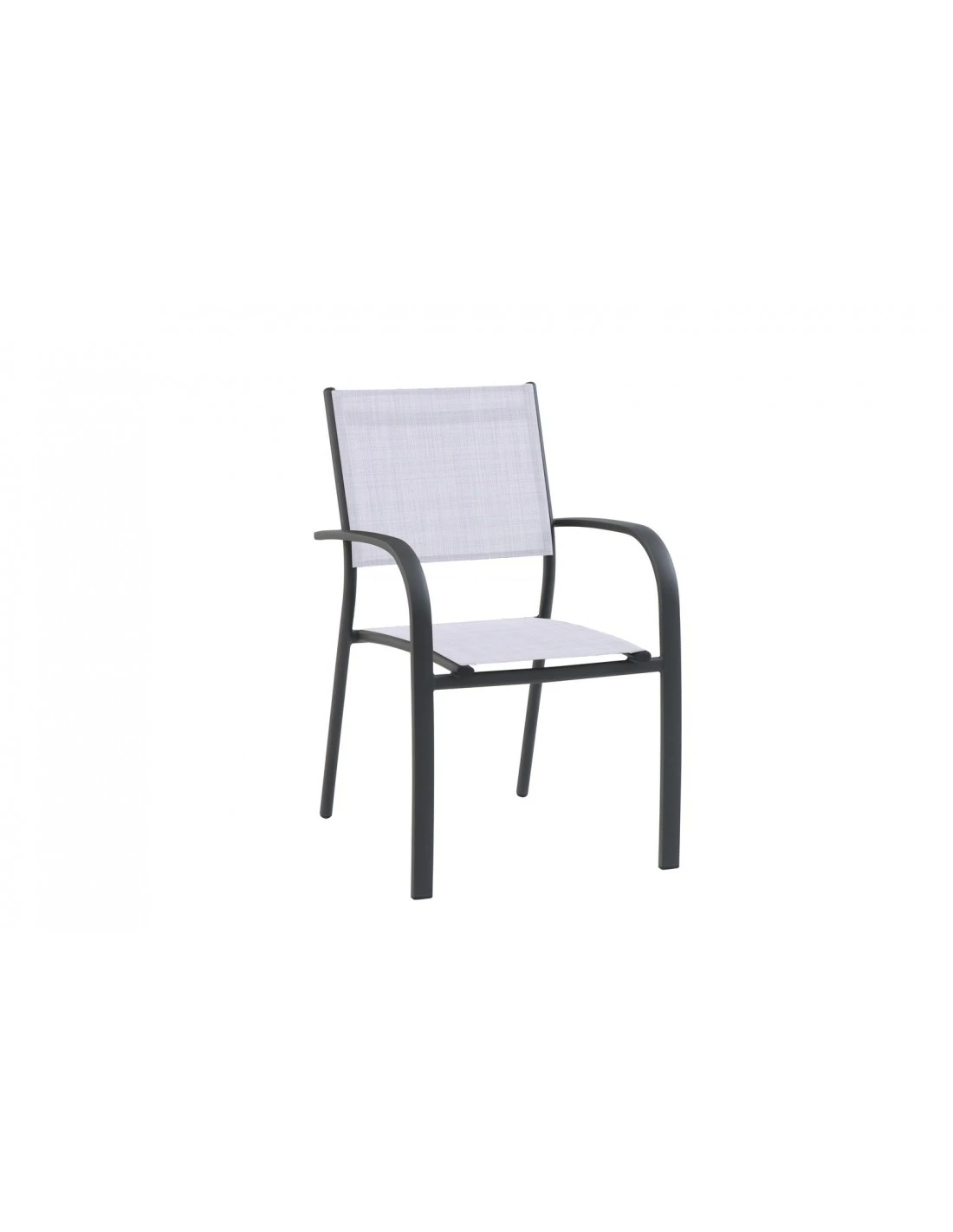 Fauteuil De Jardin Tosca En Aluminium Et Textilène - Gris Chiné 3 Fauteuil De Jardin Tosca En Aluminium Et Textilène - Gris Chiné