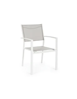 Fauteuil Empilable - Aluminium Blanc Cloud