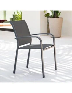 Fauteuil Empilable Essentia - Aluminium Graphite Anthracite 8 Fauteuil Empilable Essentia - Aluminium Graphite Anthracite -Petit Coin Vert Magasin fauteuil empilable essentia aluminium graphite anthracite 1