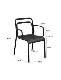 Fauteuil EOS Empilable En Aluminium - Blanc 6 Fauteuil EOS Empilable En Aluminium - Blanc -Petit Coin Vert Magasin fauteuil eos empilable en aluminium coloris au choix 8