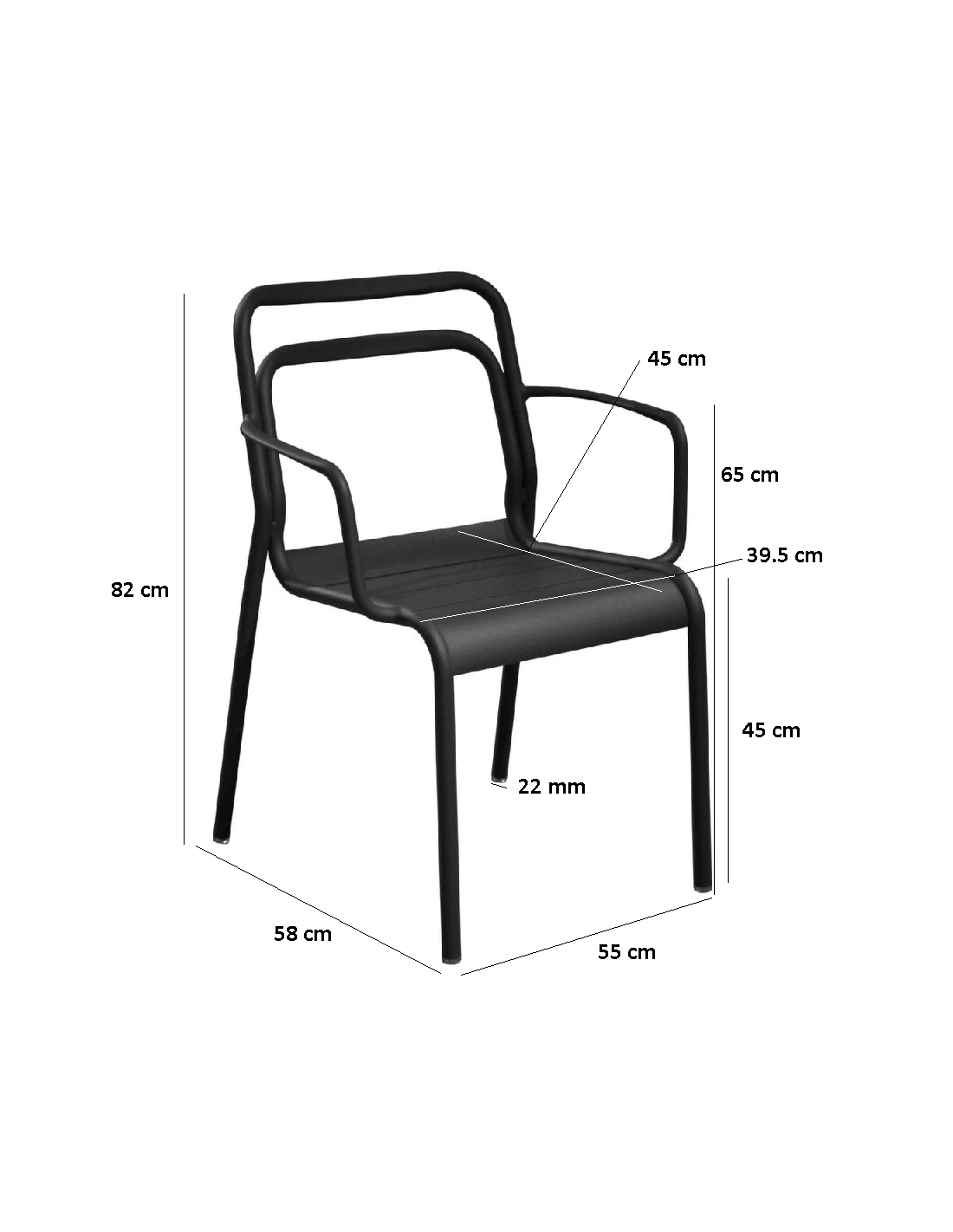 Fauteuil EOS Empilable En Aluminium - Blanc 4 Fauteuil EOS Empilable En Aluminium - Blanc – Image 2