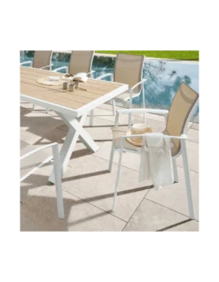 Fauteuil Extérieur Axant Lin / Blanc -Petit Coin Vert Magasin fauteuil exterieur axant lin blanc 1