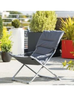 Fauteuil Relax De Jardin MILOS - Assise Matelassée - Ardoise 8 Fauteuil Relax De Jardin MILOS - Assise Matelassée - Ardoise -Petit Coin Vert Magasin fauteuil relax de jardin milos assise matelassee ardoise 1