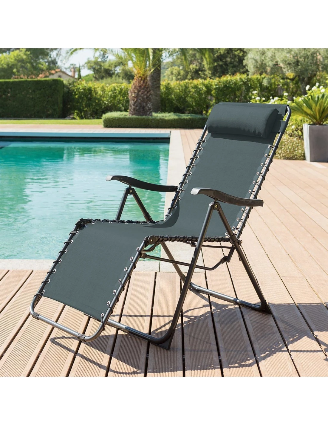 Fauteuil Relax Silos Basculant - 5 Positions - Bleu Canard 4 Fauteuil Relax Silos Basculant - 5 Positions - Bleu Canard – Image 2