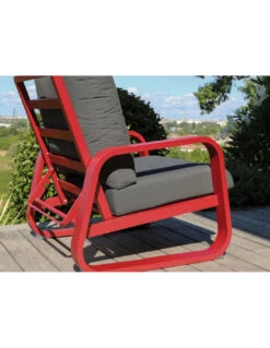 Fauteuil Sofa Antonino En Aluminium - Rouge / Gris -Petit Coin Vert Magasin fauteuil sofa antonino en aluminium rouge gris 3