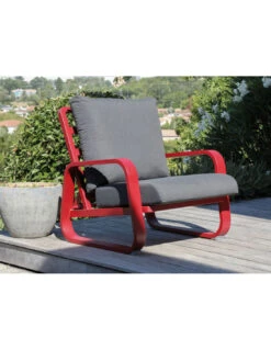 Fauteuil Sofa Antonino En Aluminium - Rouge / Gris -Petit Coin Vert Magasin fauteuil sofa antonino en aluminium rouge gris 4