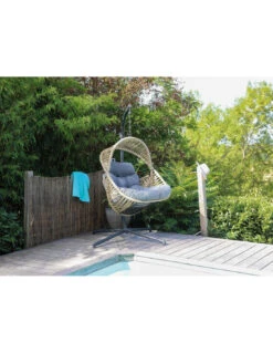 Fauteuil Suspendu Banana Leaf - Graphite / Naturel Et Gris -Petit Coin Vert Magasin fauteuil suspendu banana leaf graphite naturel et gris 4