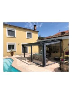 Fermeture PVC Droite Pour Pergola Adossée AZURA