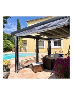 Fermeture PVC Gauche Pour Pergola Adossée AZURA -Petit Coin Vert Magasin fermeture pvc gauche pour pergola adossee azura 5
