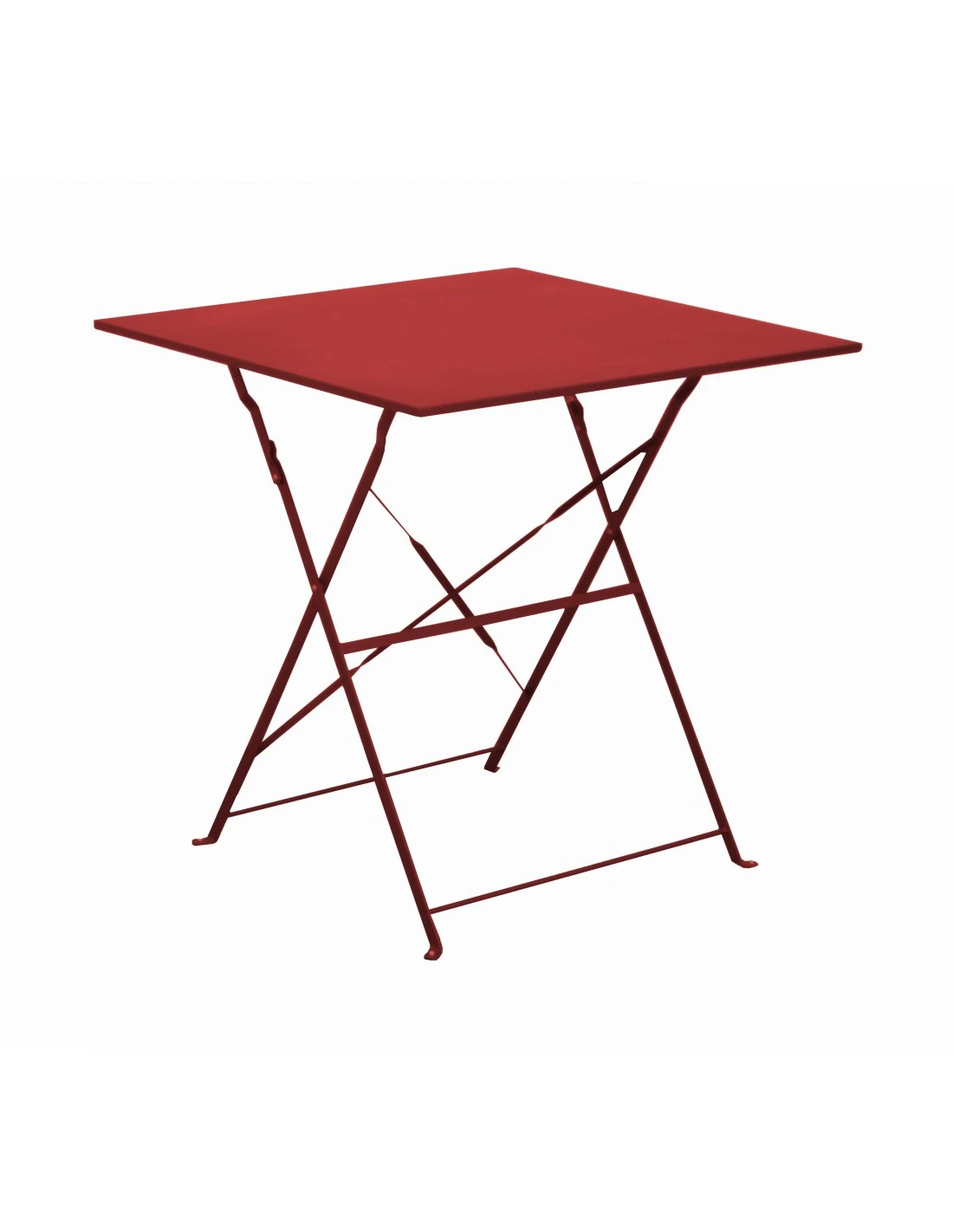 Guéridon Cuba Carré 70x70 Cm - Acier époxy - Rouge 3 Guéridon Cuba Carré 70x70 Cm - Acier époxy - Rouge