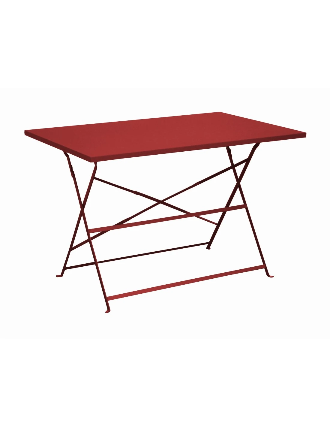 Guéridon Cuba Pliant 110x70 Cm - Acier époxy - Rouge 3 Guéridon Cuba Pliant 110x70 Cm - Acier époxy - Rouge