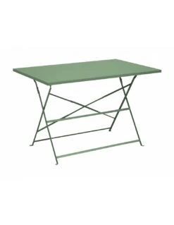 Guéridon Cuba Pliant 110x70 Cm - Acier époxy - Amande