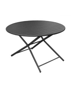 Guéridon Pliant Globe Ø120 Cm - Aluminium Coloris Au Choix - Graphite