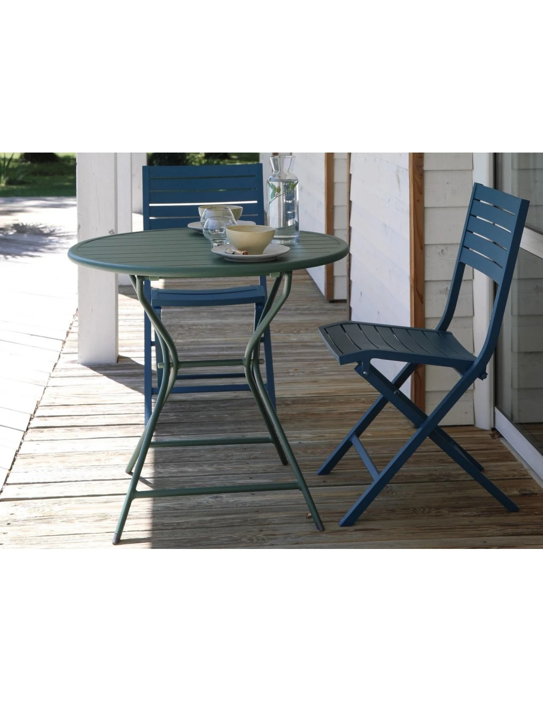 Guéridon Pliant Globe Ø80 Cm En Aluminium - Vert 3 Guéridon Pliant Globe Ø80 Cm En Aluminium - Vert