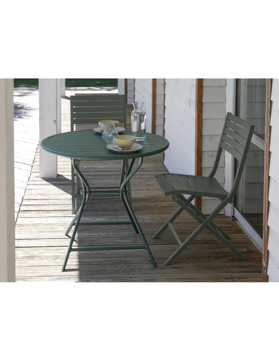 Guéridon Pliant Globe Ø80 Cm En Aluminium - Vert 4 Guéridon Pliant Globe Ø80 Cm En Aluminium - Vert – Image 2