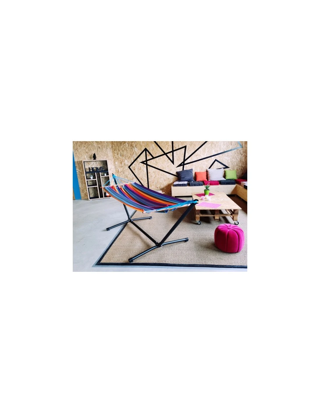 Hamac Kolor L.200 X P.100 Cm - Jobek - Multicolore 4 Hamac Kolor L.200 X P.100 Cm - Jobek - Multicolore – Image 2