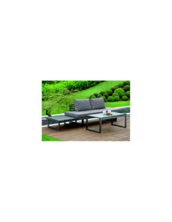 Canapé Bain De Soleil Lounge New Holly - Anthracite Textilène Carbone 9 Canapé Bain De Soleil Lounge New Holly - Anthracite Textilène Carbone -Petit Coin Vert Magasin holly lounge canape bain de soleil 1