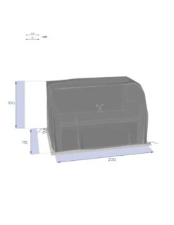 Housse De Canapé De Jardin Taille M - L.200 X P.115 X H.100 Cm - Hespéride -Petit Coin Vert Magasin housse de canape de jardin m l200 x p115 x h100 cm hesperide 2