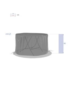 Housse De Table De Jardin Ronde - D.200 X H.80 Cm - Polyester -Petit Coin Vert Magasin housse de table de jardin ronde d200 x h80 cm polyester hesperide 2