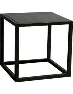 John Table Basse Stern - Aluminium Noir Mat Avec Plateau Dekton
