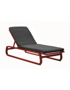 Lit De Soleil Antonino - Aluminium - Rouge/Gris