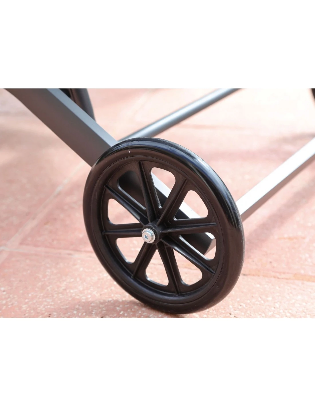 Lit De Soleil Celio En Aluminium Grey Toile Au Choix - Grey / Bleu 6 Lit De Soleil Celio En Aluminium Grey Toile Au Choix - Grey / Bleu – Image 4